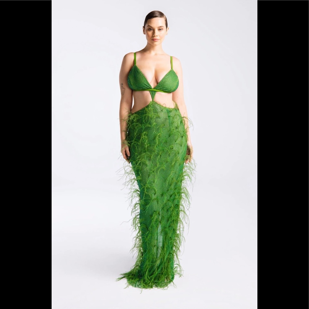 Hanifa Feather Dress